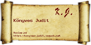 Könyves Judit névjegykártya